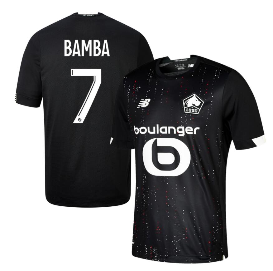 LOSC Lille Away Kit Soccer Jersey BAMBA #7 2020/21